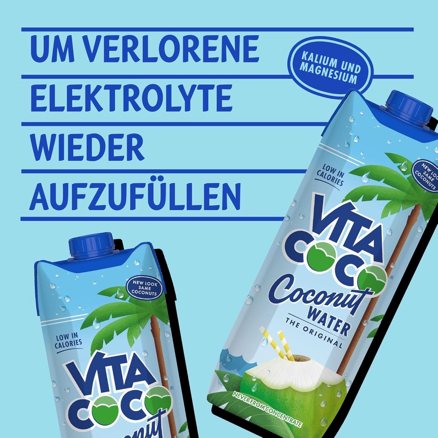 Vita Coco Pure Coconut Water 6 x 1 liter, természetes hidratáló elektrolitokkal, gluténmentes, tele C-vitaminnal és káliummal Naty Shop
