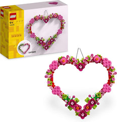 LEGO Herz-Deko Spielzeug - Bastelset für Kinder incl. Kiállítási modell művirággal, levelekkel és kis szívecskékkel - Ajándék anyák napjára - 40638