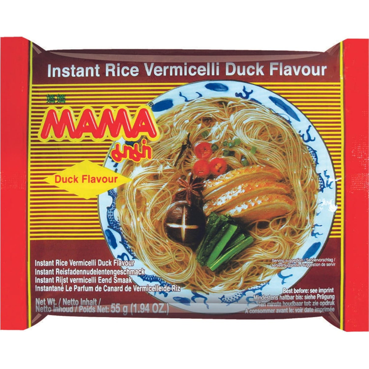 MAMA - Instant kacsa cérnametélt rizzsel, 30 db (30 x 55 GR) csomag