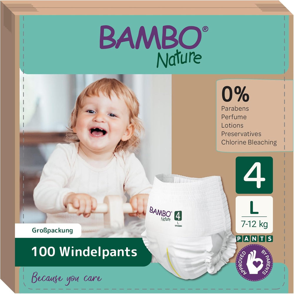 Bambo Nature babapelenka, 6-os méret (15+ kg) - Havi 90-es doboz | Csecsemőpelenkák továbbfejlesztett szivárgás elleni védelemmel | Maximális kényelem és szabadság az aktív gyermekek számára | Bőrgyógyászatilag tesztelt pelenkák
