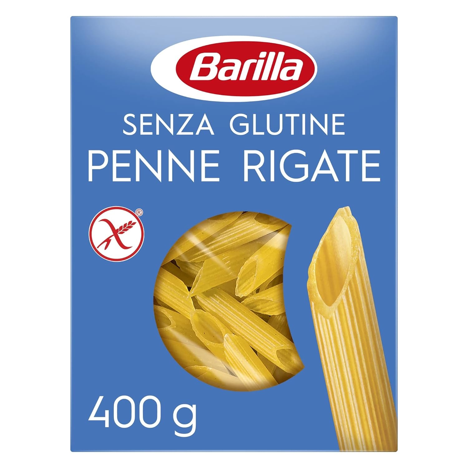 Penne Rigate Barilla gluténmentes tészta, rizsből és kukoricából – 1 csomag (1 x 400g)