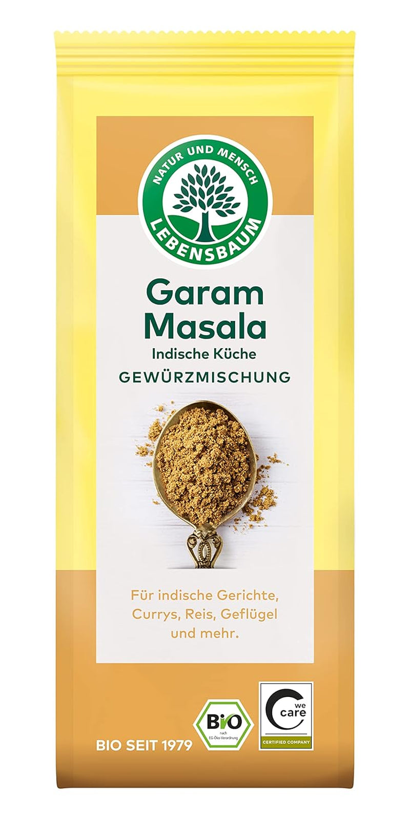Lebensbaum Garam Masala, Bio-Gewürz zum Würzen von Currys, Rice und Geflügel mit würzig-warmer und angehenm pfeffriger Megjegyzések, 40 g