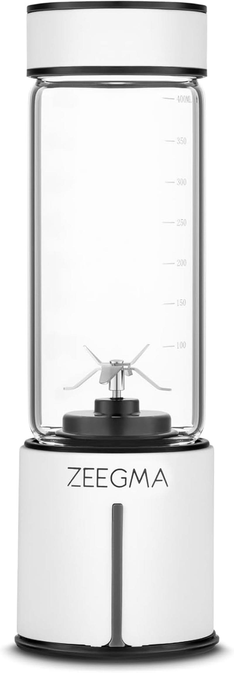 ZEEGMA Vitamine GO Tragbarer Mixer Für koktélok és turmixok 300 W, személyi turmixgép, mini mixer 450 ml Mit 6 Klingen, 2 Geschwindigkeiten Akku 5000 Mah, 25 Anwendungen Pro Ladung Mother Shop si Copilul Naty