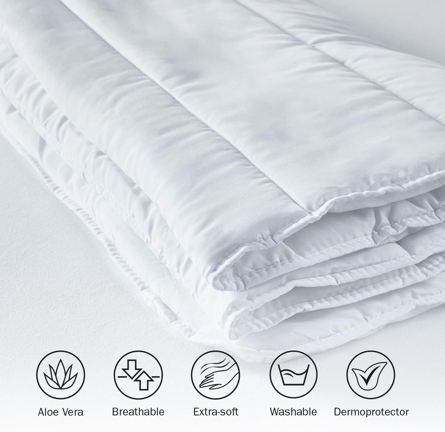 Pikolin Home paplan, rost, fehér, Ágy 135/140-220 X 220 cm, 2 Paplan és paplan Naty Shop