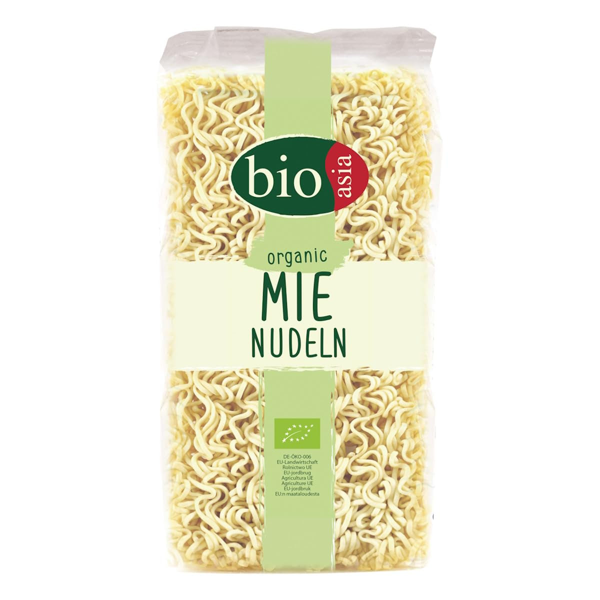 BIOASIA Organic Mie Noodles, búzatészta tojás nélkül, gyorsan és egyszerűen elkészíthető, vegetáriánus (8 x 250 g)