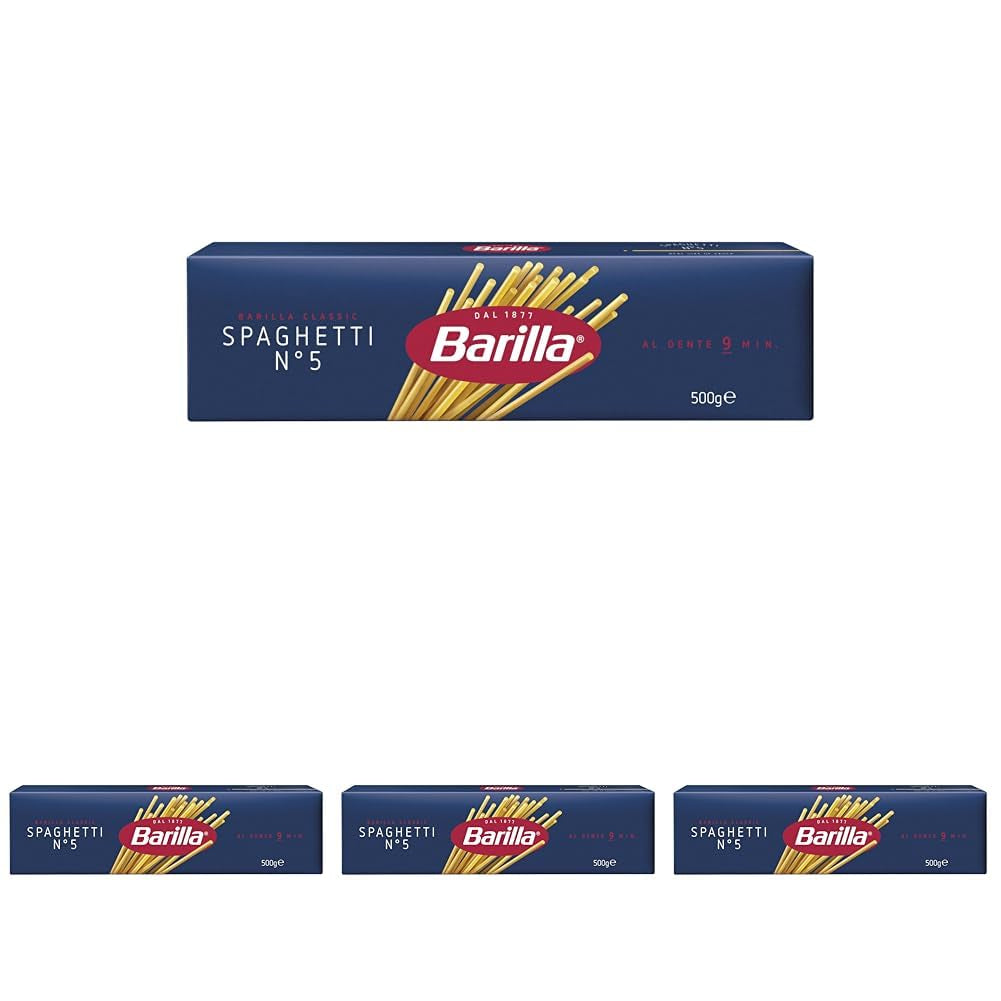 Barilla Pasta Klassische Spaghetti n.5 aus kiváló minőségű Hartweizen immer al dente, (1 x 500 g), geschmacklos