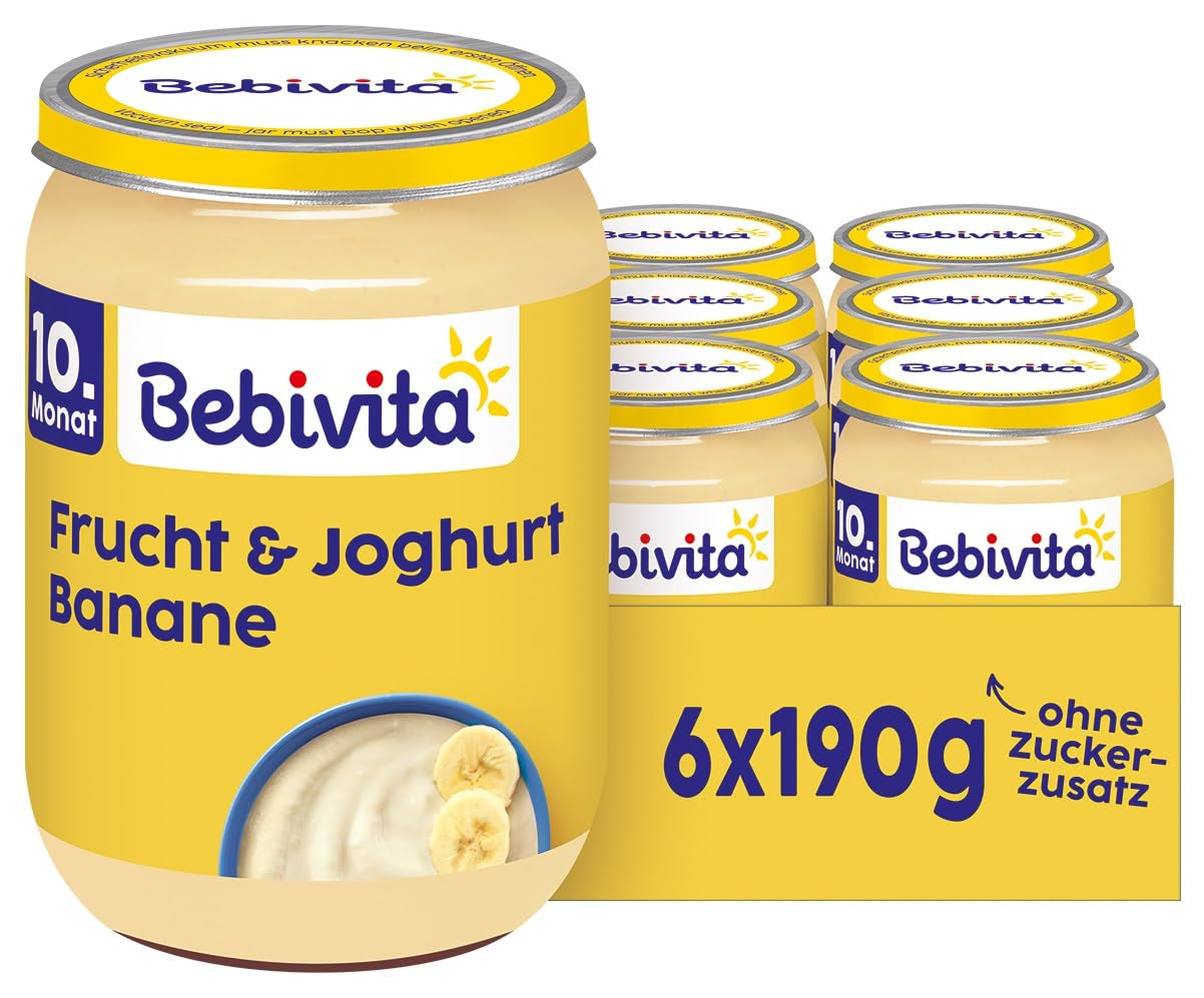 Banán gyümölccsel és joghurttal, 190g, 6 db-os csomag (6x190g)