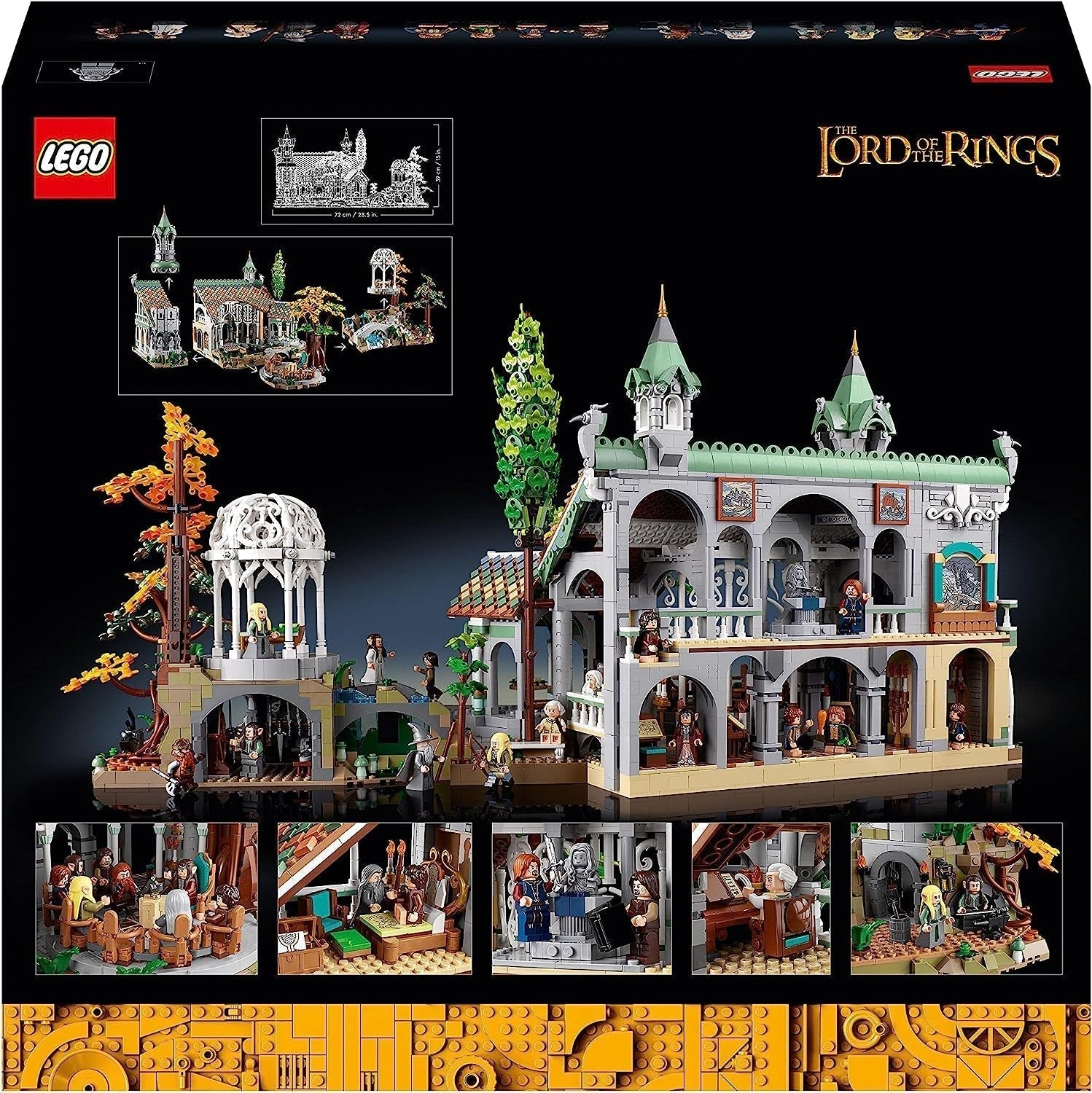LEGO Icons A Gyűrűk Ura: Rivendell - Felnőtt gyűjtemény és bemutató készlet 15 egyedi minifigurával, köztük Gandalf, Legolas, Aragorn és Frodó, kizárólag az Amazonon - 10316 Építőkészletek Besuche den LEGO-Store