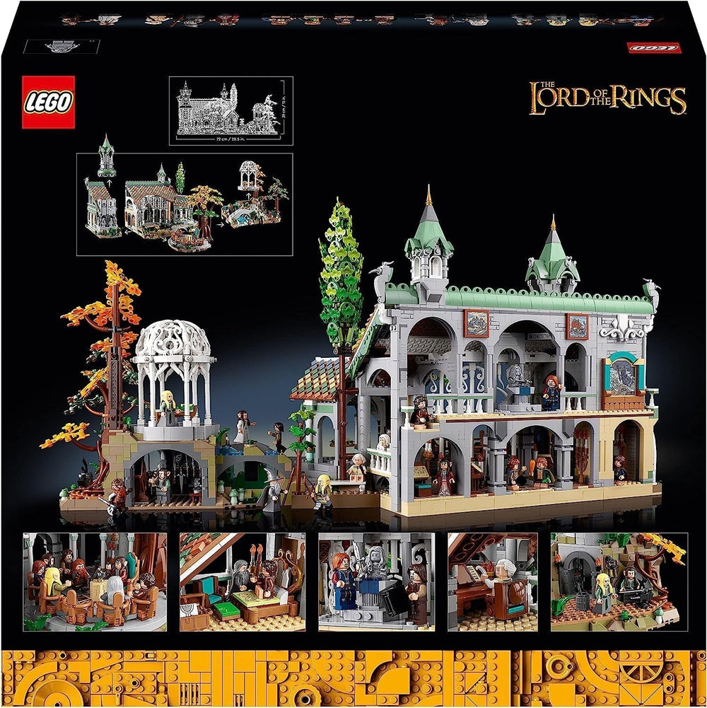 LEGO Icons A Gyűrűk Ura: Rivendell - Felnőtt gyűjtemény és bemutató készlet 15 egyedi minifigurával, köztük Gandalf, Legolas, Aragorn és Frodó, kizárólag az Amazonon - 10316 Építőkészletek Besuche den LEGO-Store