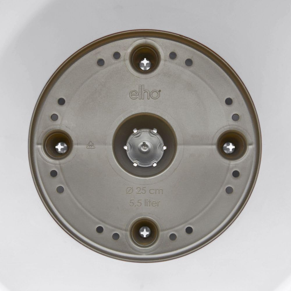 elho Loft Urban Round Tall 35 - Ghiveci de flori pentru exterior - Ø 33,5 x H 45,3 cm - Alb/Alb