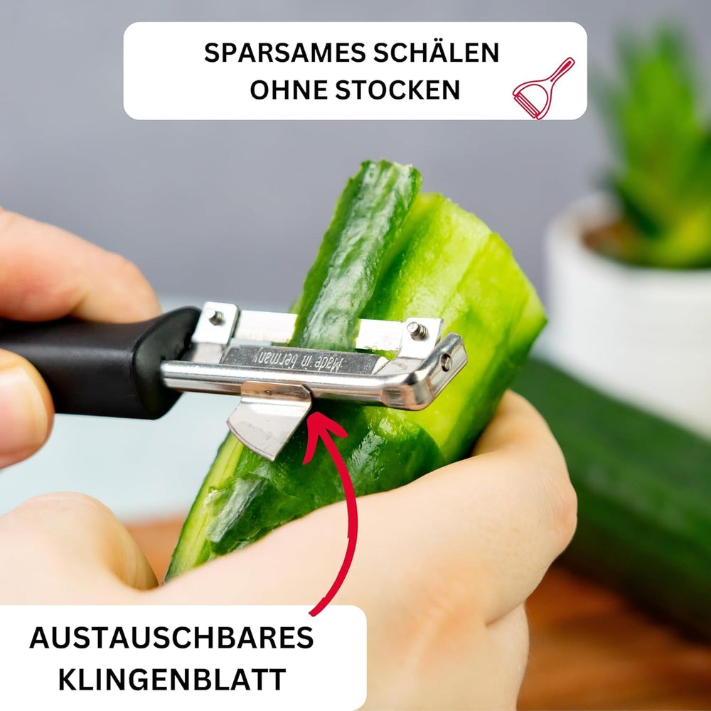 Westmark 29092270 Sparschäler Gallant, Pp/Tpe/Edelstahl, Schwarz / Rot, 16,5 x 3,7 x 2 cm Hámozó Naty Shop