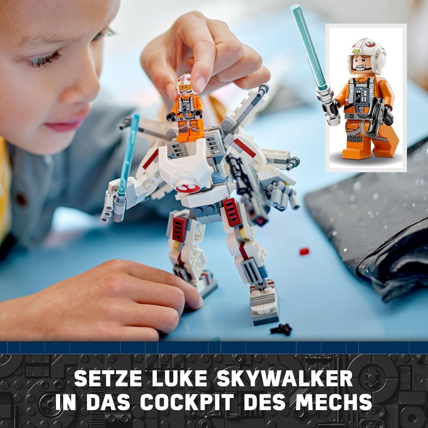 LEGO Star Wars Luke Skywalker X-Wing gépe, gyűjthető játékkockák, akciókaland, ajándékötlet kreatív fiúknak és lányoknak 6 év felettieknek 75390 Építőkészletek Besuche den LEGO-Store