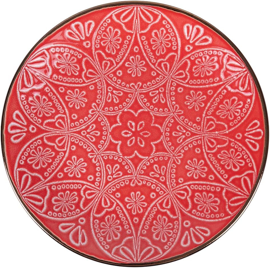 Set de veselă din gresie, format din 12 piese, 4 seturi de farfurii în 4 modele diferite, Baku Sunset