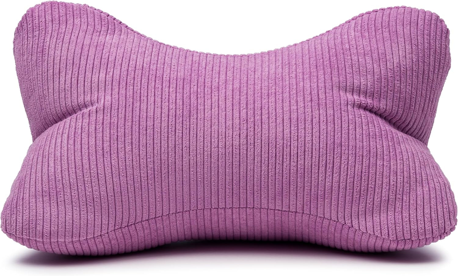 Gözze - Pernă de citit Capri, pernă de gât cu aspect fin de catifea reiată, pernă de citit și relaxare pentru gât și spate, 40 x 25 cm - Liliac