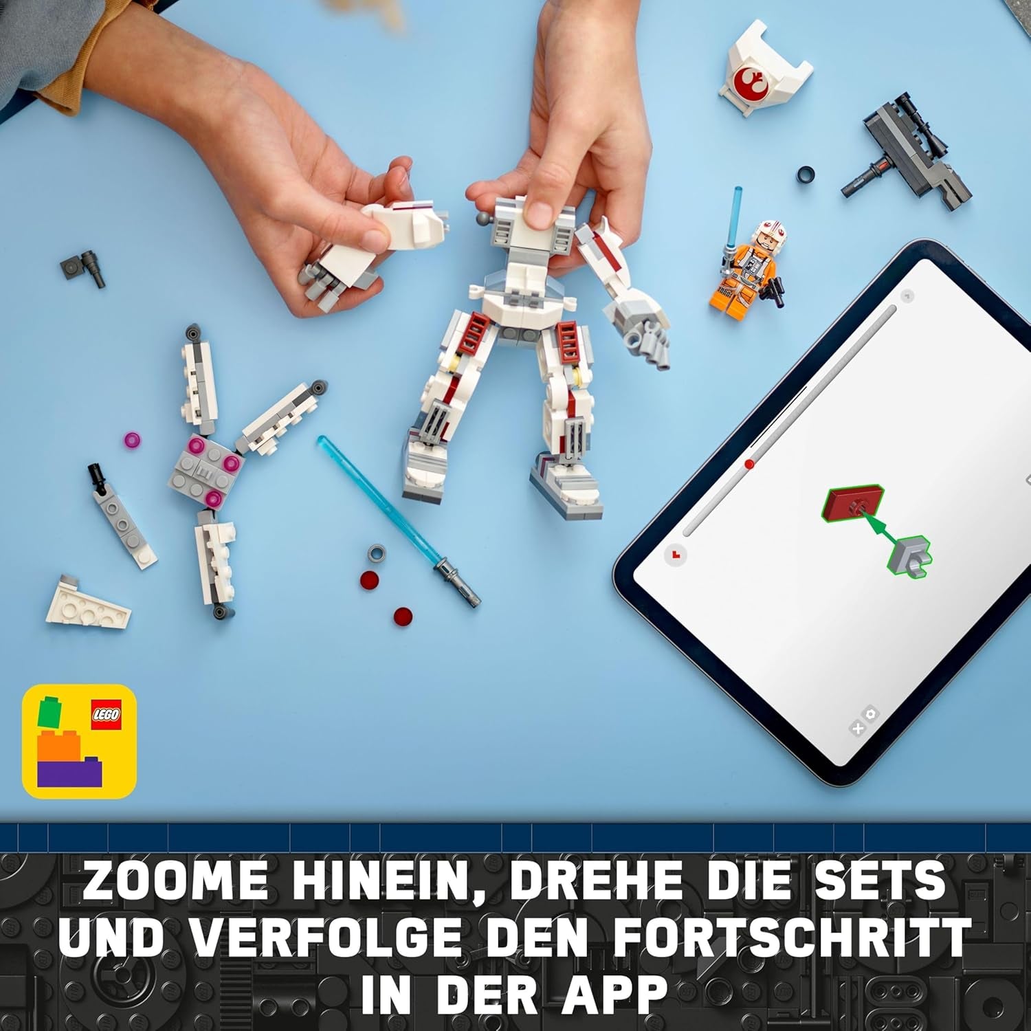 LEGO Star Wars Luke Skywalker X-Wing gépe, gyűjthető játékkockák, akciókaland, ajándékötlet kreatív fiúknak és lányoknak 6 év felettieknek 75390 Építőkészletek Besuche den LEGO-Store