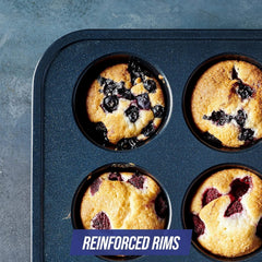 Blue Diamond Bakeware 12Er Muffinform Mit Antihaftbeschichtung, Blau Formák és tepsi Naty Shop