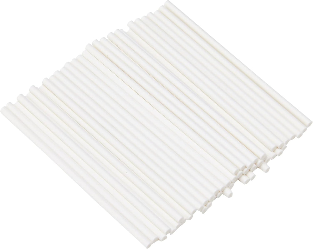 Bețișoare mici de hârtie pentru tort KitchenCraft Sweetly Does It CakePops [50 bucăți] - 10 cm - Albe - Bețișoare pentru tort