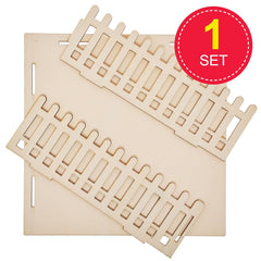 Baker Ross FN256 Mini casă de păpuși din lemn, grădină - 1 pachet, kit casă de păpuși pentru copii, kit de artizanat