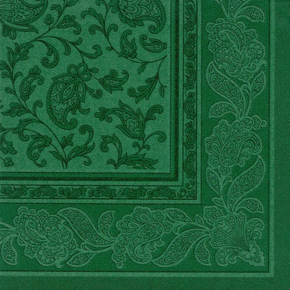 50 șervețele "Colecția ROYAL" 1/4 pliere 40 Cm X 40 Cm verde închis "Ornamente"