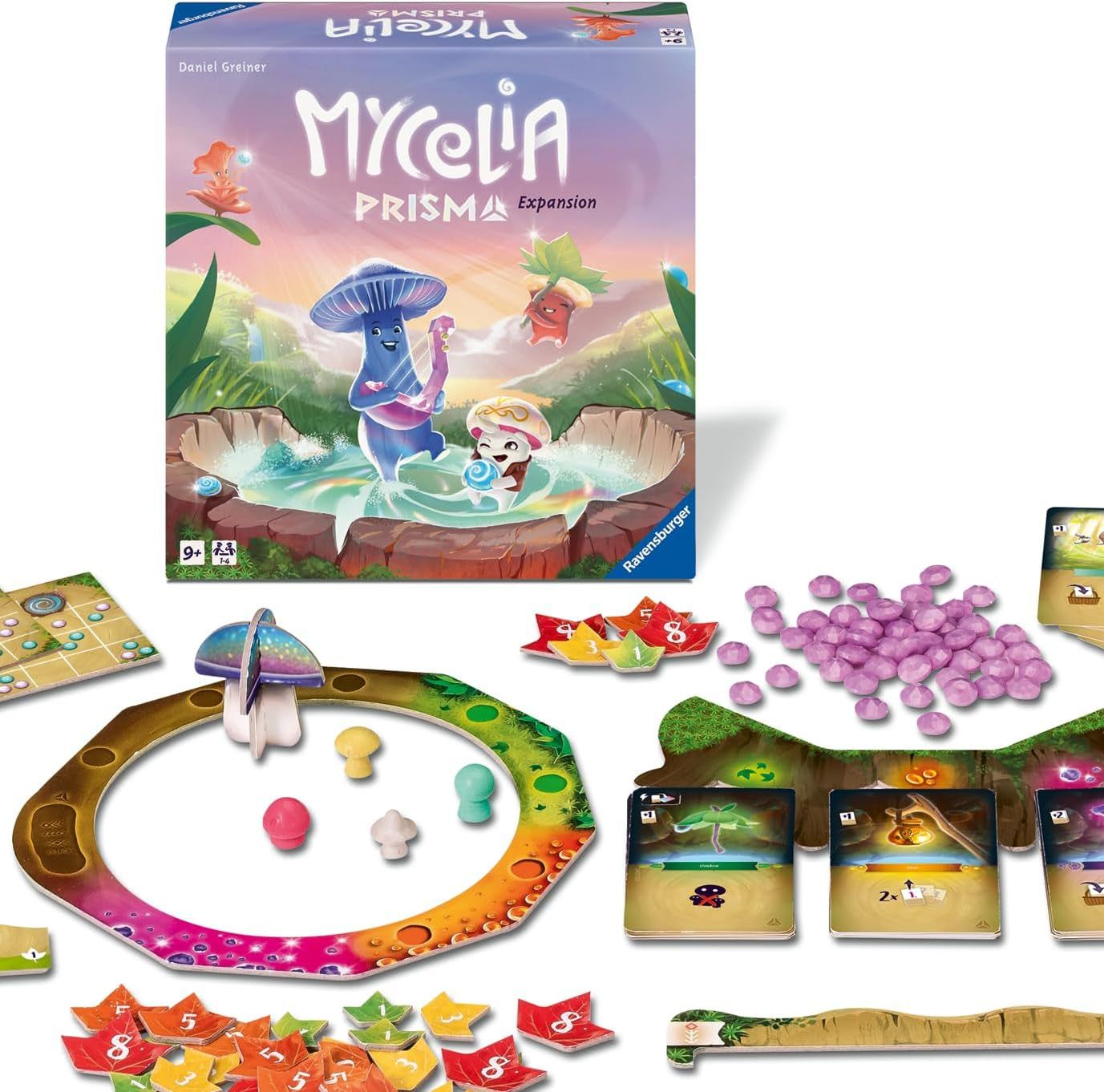 Ravensburger 27489 - Mycelia - Családi fedélzetépítő játék, társasjáték felnőtteknek és 9 év felettieknek - Egyszerű stratégiai játék 1-4 játékos számára
