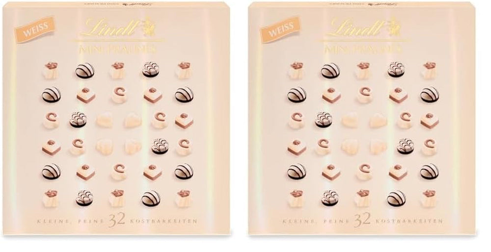 Ciocolată Lindt - Nougat Mini Pralinés, 165 grame, cutie cu 36 de praline Bomboane de Ciocolata Naty Shop 2 x 163 G Ciocolata alba