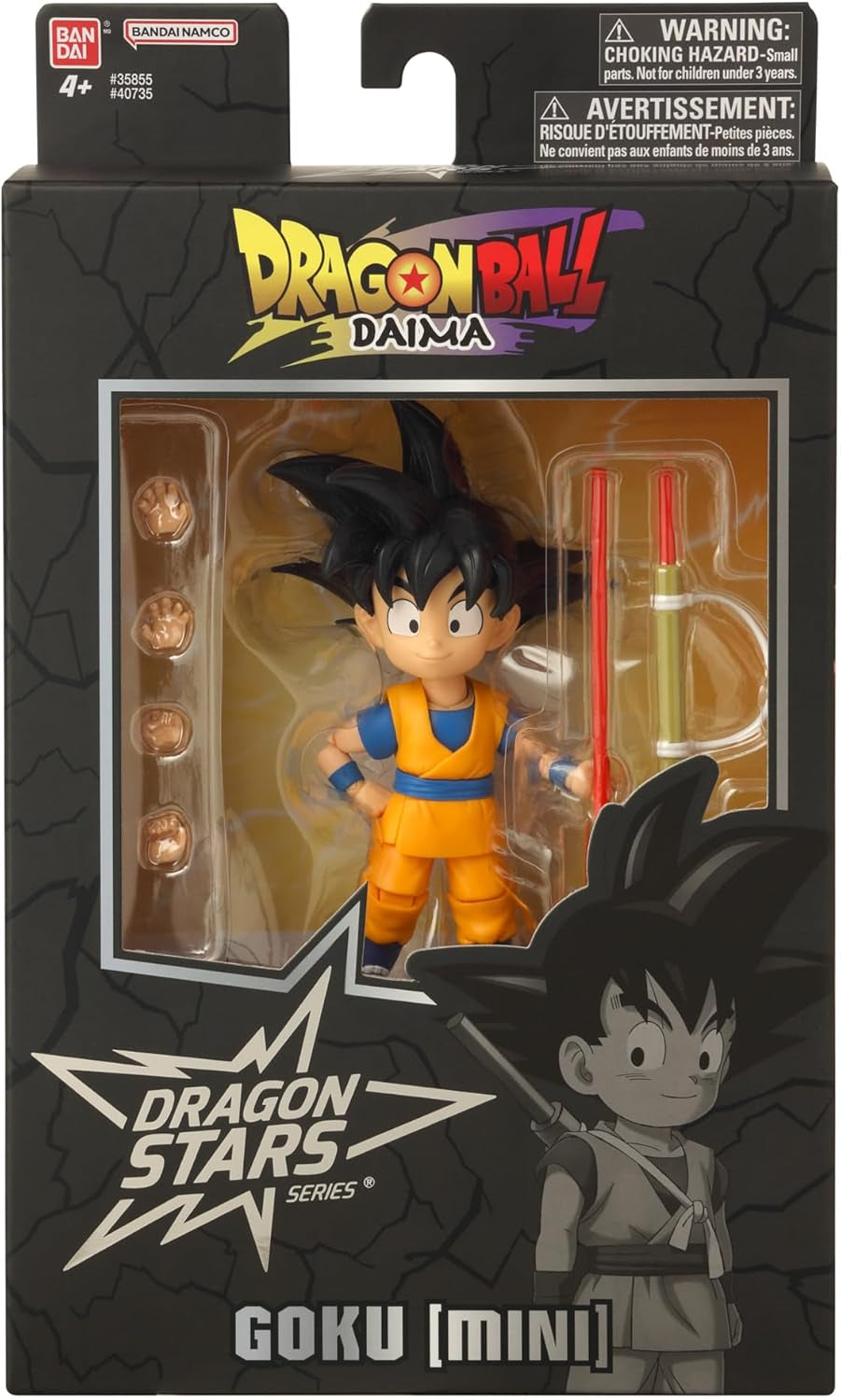 BANDAI - Dragon Ball Daima Kid Goku - Dragon Star figura 17 cm - Kid Goku figura tartozékokkal - Hivatalos Dragon Ball Licenc - Mozgatható Mini Goku figura - Játék 4 éves kortól - 40735 Akciófigurák Naty Shop