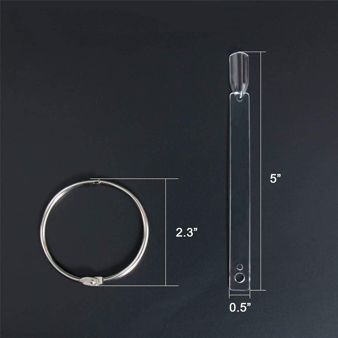 40 de bețișoare pentru capsule de ojă artificială, evantai practic, nail art (40, transparente)