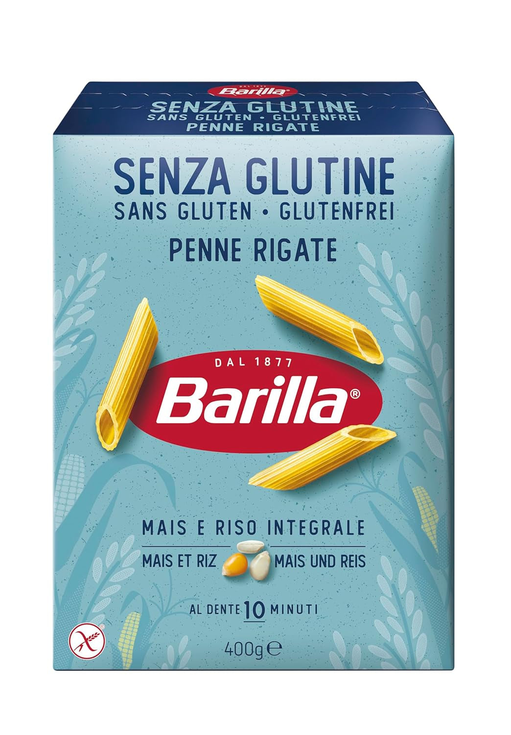 Barilla Penne Rigate gluténmentes tészta finom kukoricából és rizsből - tökéletes cöliákiában vagy gluténérzékenységben szenvedőknek (14 x 400g)