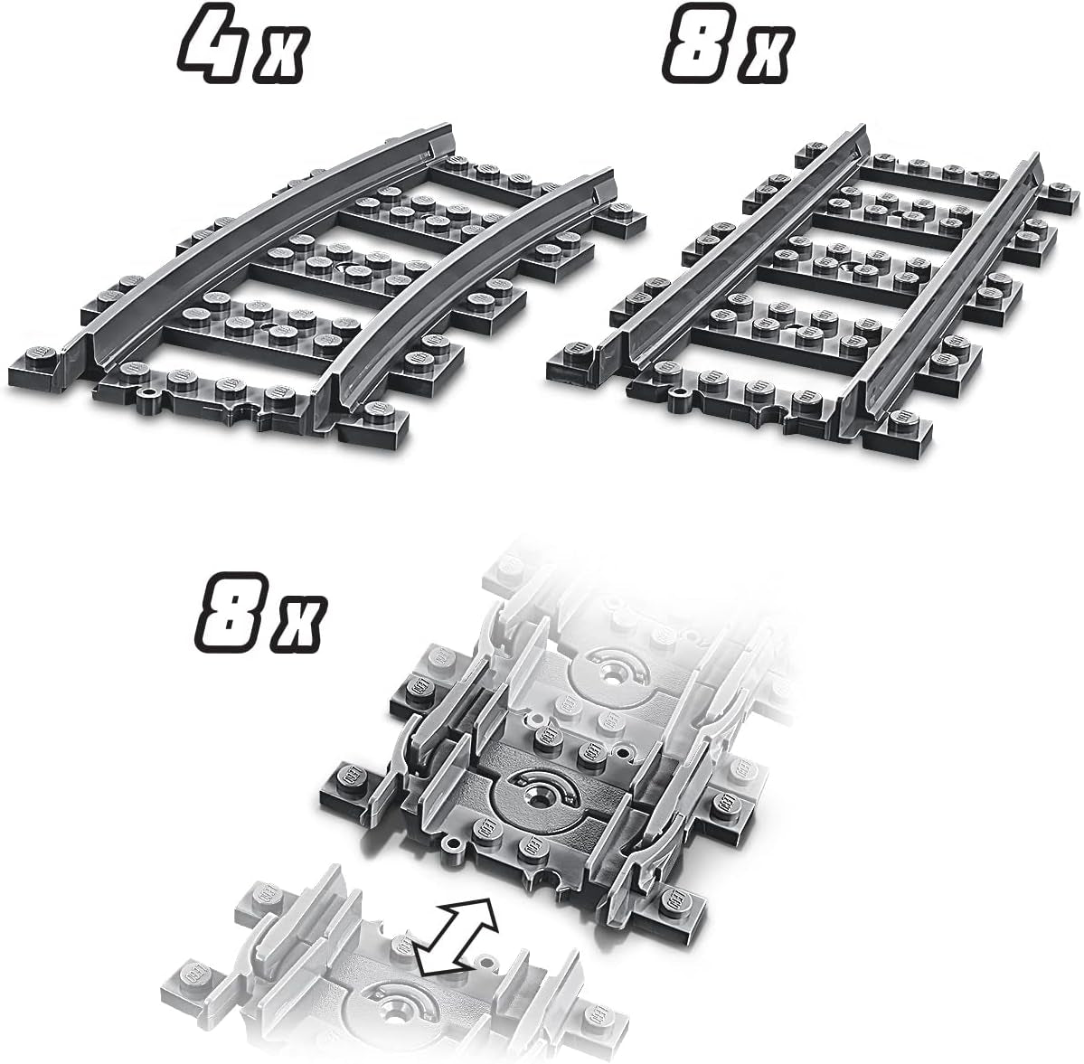 LEGO 60205 City Tracks 20 részes bővítőkészlet gyerekeknek fiúknak és lányoknak játékkészlet építőkészletek Besuche den LEGO-Store