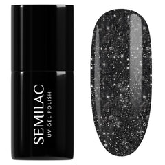 Semilac UV körömlakk 394 Sparkling Midnight Date 7 ml - Sötét éjszakai égbolt csillogó hatással - Love Is In The Nails kollekció