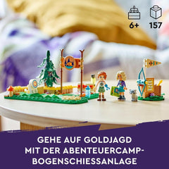 LEGO Friends íjászat az Adventure Camp Kids Kalandtáborban építőjáték íjjal és nyíllal, 2 figurával és egy mosogatóval, 6 év feletti lányoknak és fiúknak 42622 építőkészletek Besuche den LEGO-Store