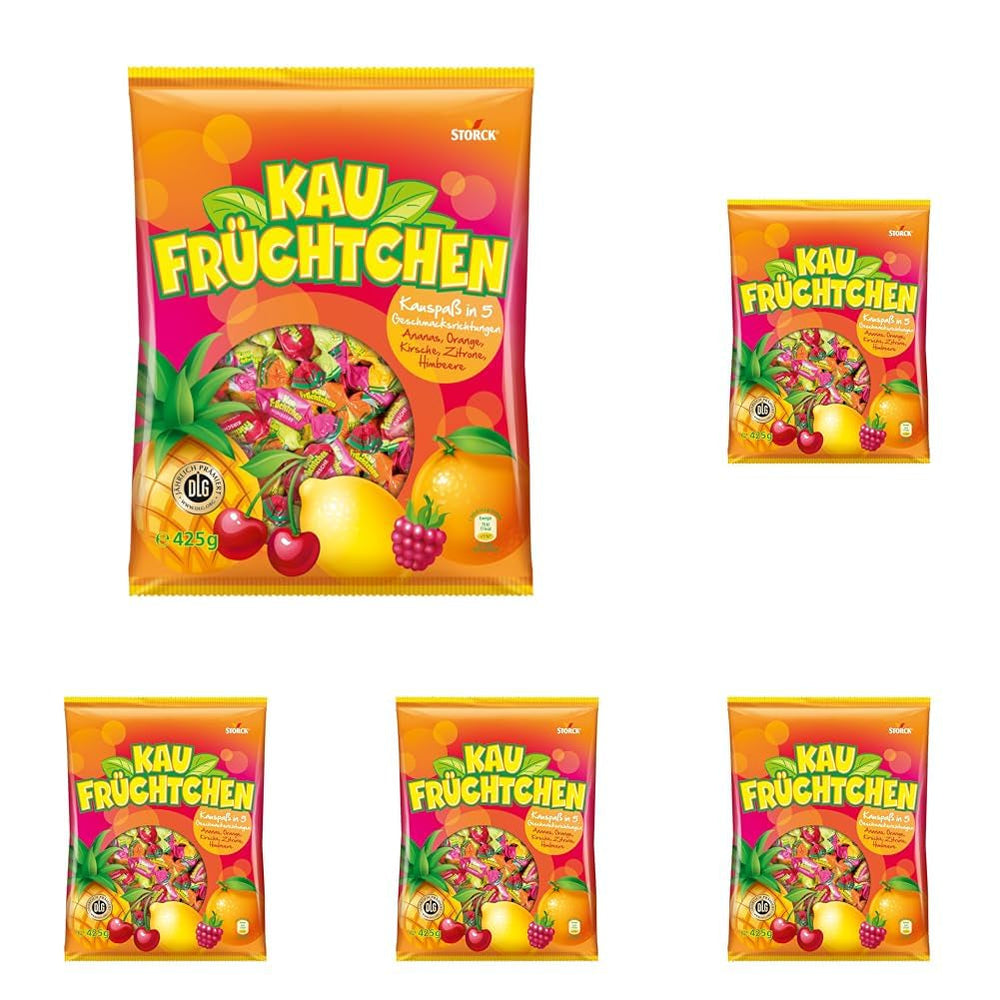 Kaufrüchtchen – 1 x 425G – karamell ötféle gyümölcsízzel Naty Shop
