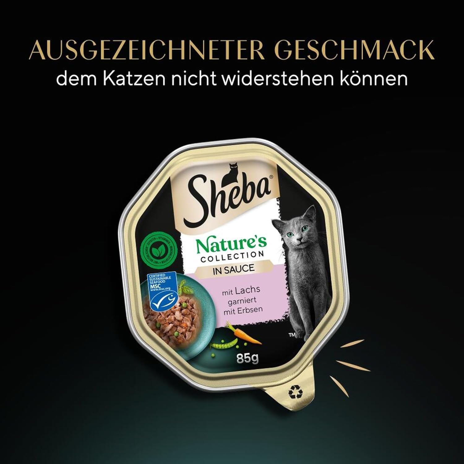 Hrană umedă pentru pisici SHEBA, Colecția Nature's în sos cu somon, 2 x 11 x 85g