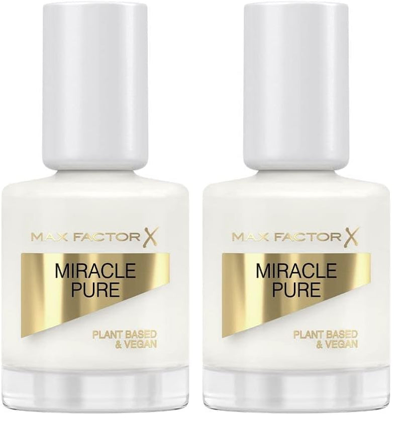 Max Factor Miracle Pure Nail Color 155 Coconut Milk Vegán hosszan tartó, gyorsan száradó körömlakk 12 ml (2 csomag)
