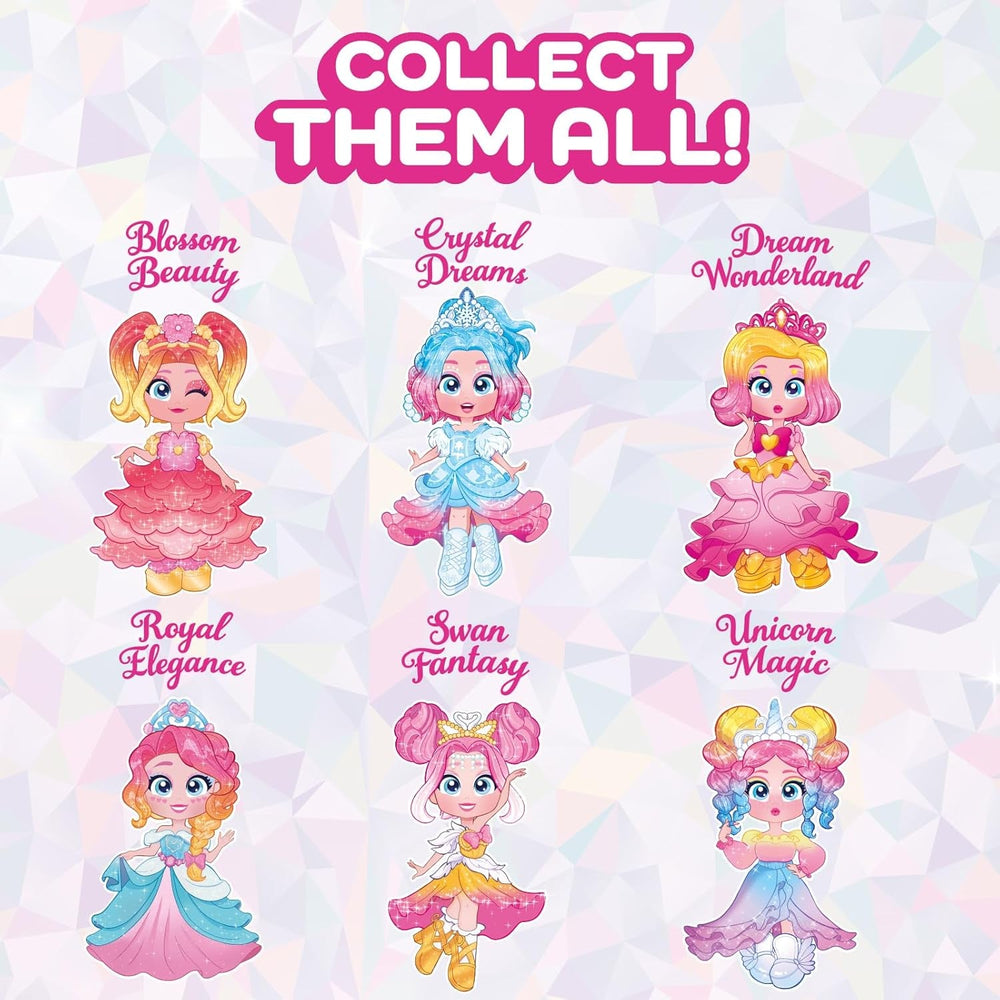 Serie Princess, Crystal Dream – Sammelpuppe aus der Princess-Serie. Enthält Puppe, Set aus Kleidung und Schuhen mit Prinzessinnen-Thema, Zubehör und Haustier. 1 Puppe, 3 Verschiedene