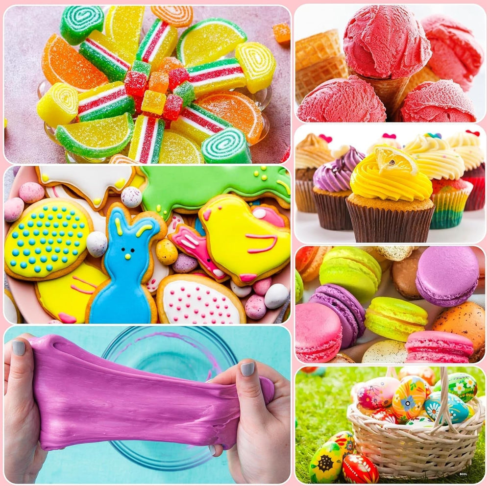 Colorant alimentar în gel - 22 de culori, coloranți alimentari în gel pentru prăjituri, copt, fursecuri, macaroane - Colorant alimentar concentrat fără zahăr pentru decorarea torturilor, băuturi, ouă de Paște, slime DIY - 6 ml fiecare