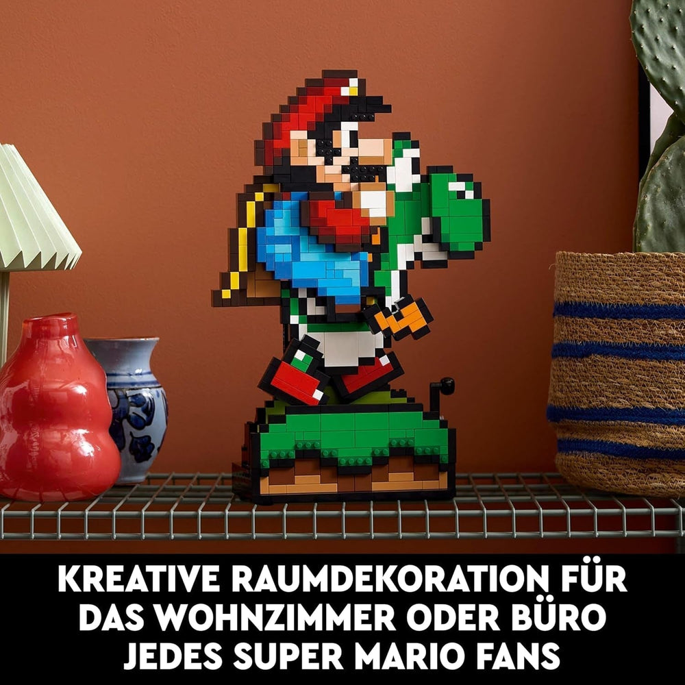 LEGO Super Mario World: Mario és Yoshi Nintendo gyűjthető készlet, pixel figurák, modellépítés és megjelenítés, lakberendezés és gyűjtemények, modellkészlet és ajándék felnőtt rajongóknak 71438 építőkészlet Besuche den LEGO-Store