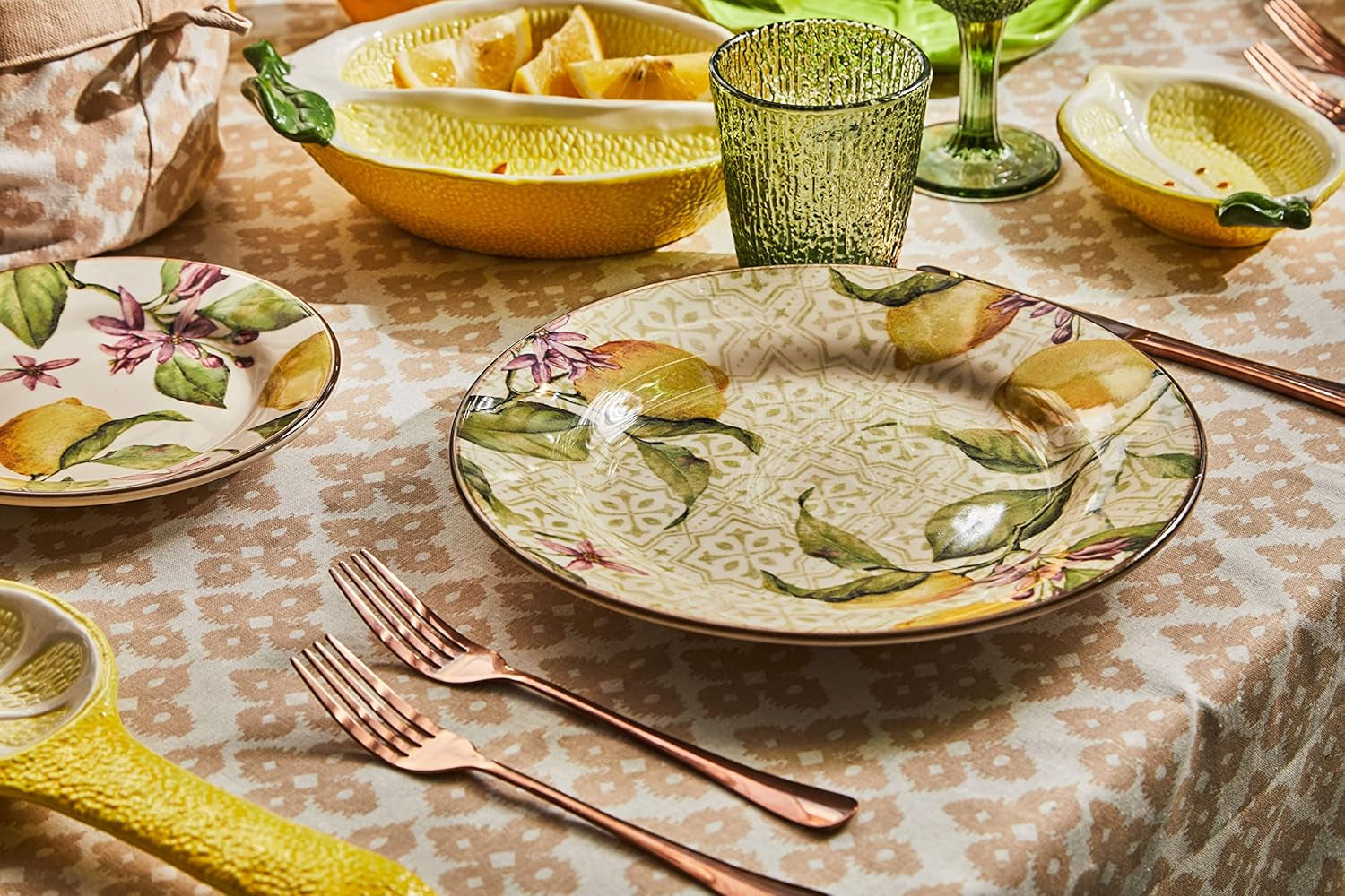 Set de veselă Zagara pentru 6 persoane, 18 piese, ceramică, multicolor