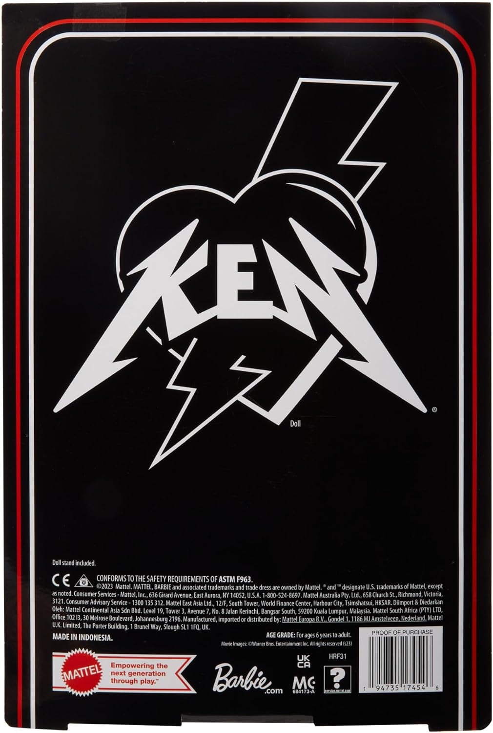 Barbie The Movie Collectible Ken Doll Wearing Big Faux Fur Coat and Black Fringe Vest with Bandana, HRF31