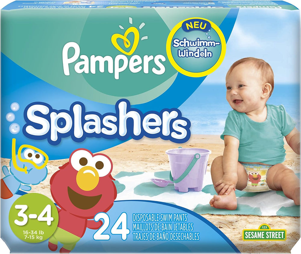 Pampers Splashers Baby Shark limitált kiadású eldobható úszópelenka 4-5, 11, 9kg-15kg, biztonságos védelem a vízben