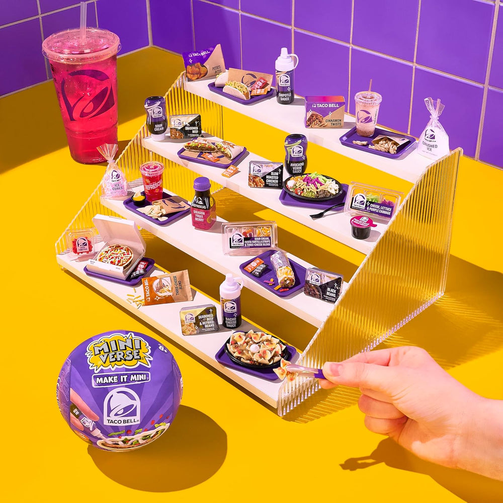 MGA's Miniverse Make It Mini Taco Bell Series 1 - Mini-Sammlerstücke, DIY, Kunstharz-Bastelspiel, Nachgebildete Lebensmittel, Nicht Essbar, Für Sammler & Kinder ab 8