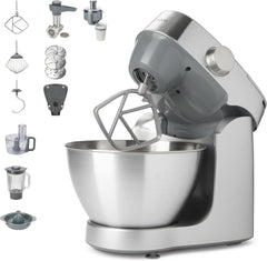 Kenwood Prospero+ KHC29A.R0SI Küchenmaschine, 4,3 L Edelstahlschüssel, Inkl. 10-Teiligem Zubehör-Set Mit Fleischwolf, Glas-Mixer, Zitruspresse, Entsafter Und Mehr, Inkl. Easyweigh Waage, 1000W, Silber Mama si Copilul Naty Shop Silber Inkl. 9 Zubehörteile Waage