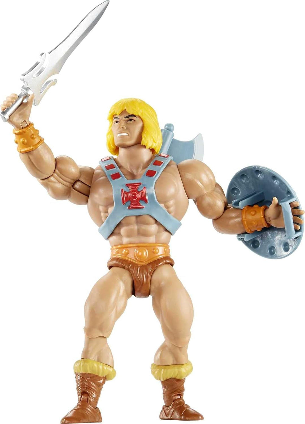 Masters of the Universe HDR45 - Colecția Masterverse, Battle Amour He-Man, aprox. 18 cm înălțime Figurine de acțiune MOTU pentru joacă și colecționare, cadou pentru copii cu vârsta de peste 6 ani Action figures Naty Shop Origini He-Man