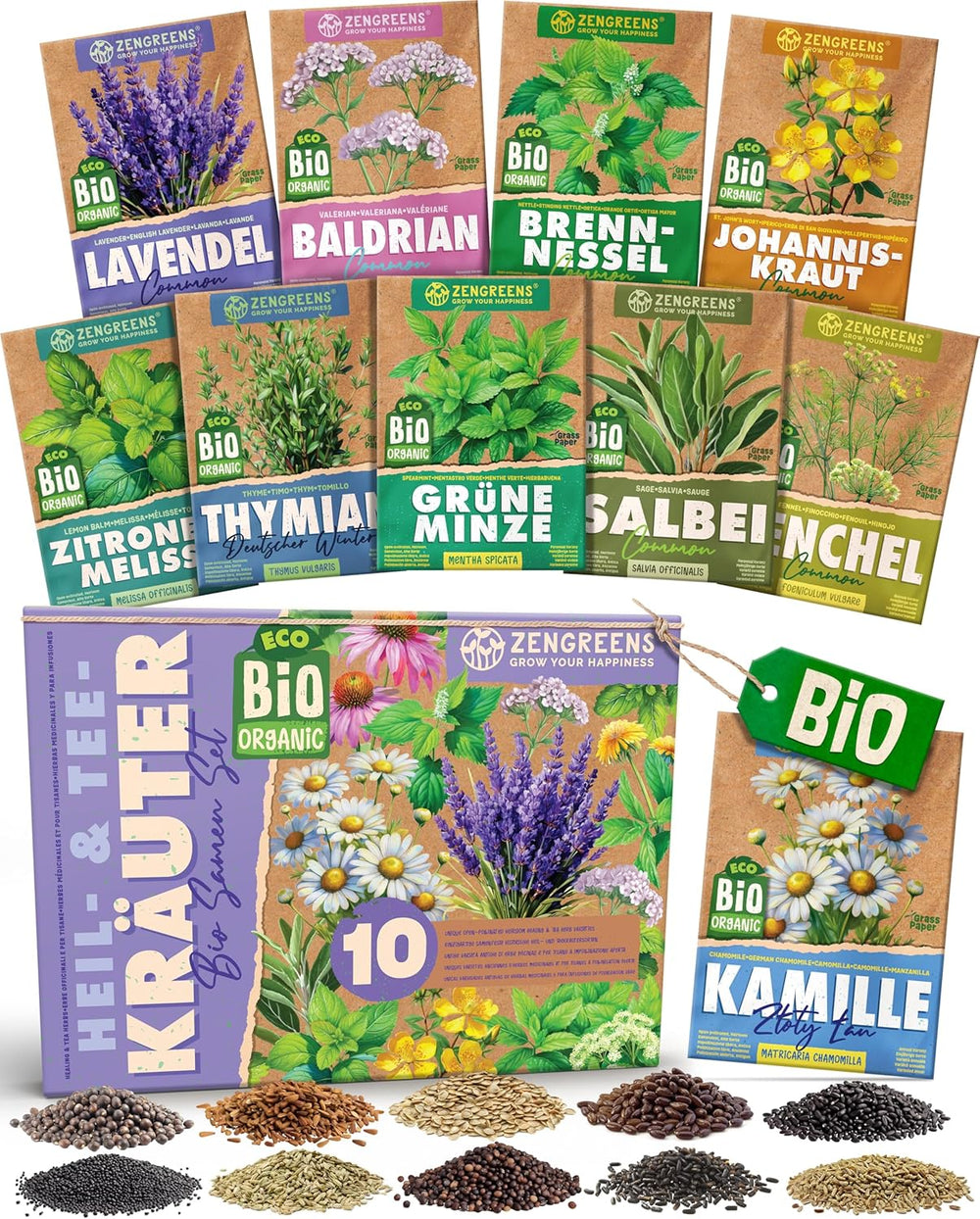 Bioparadicsommag 10-10 db-os paradicsommag készletben a kertben, erkélyen vagy magaságyásban történő egyszerű termesztéshez - Vetőmagok - Palánták