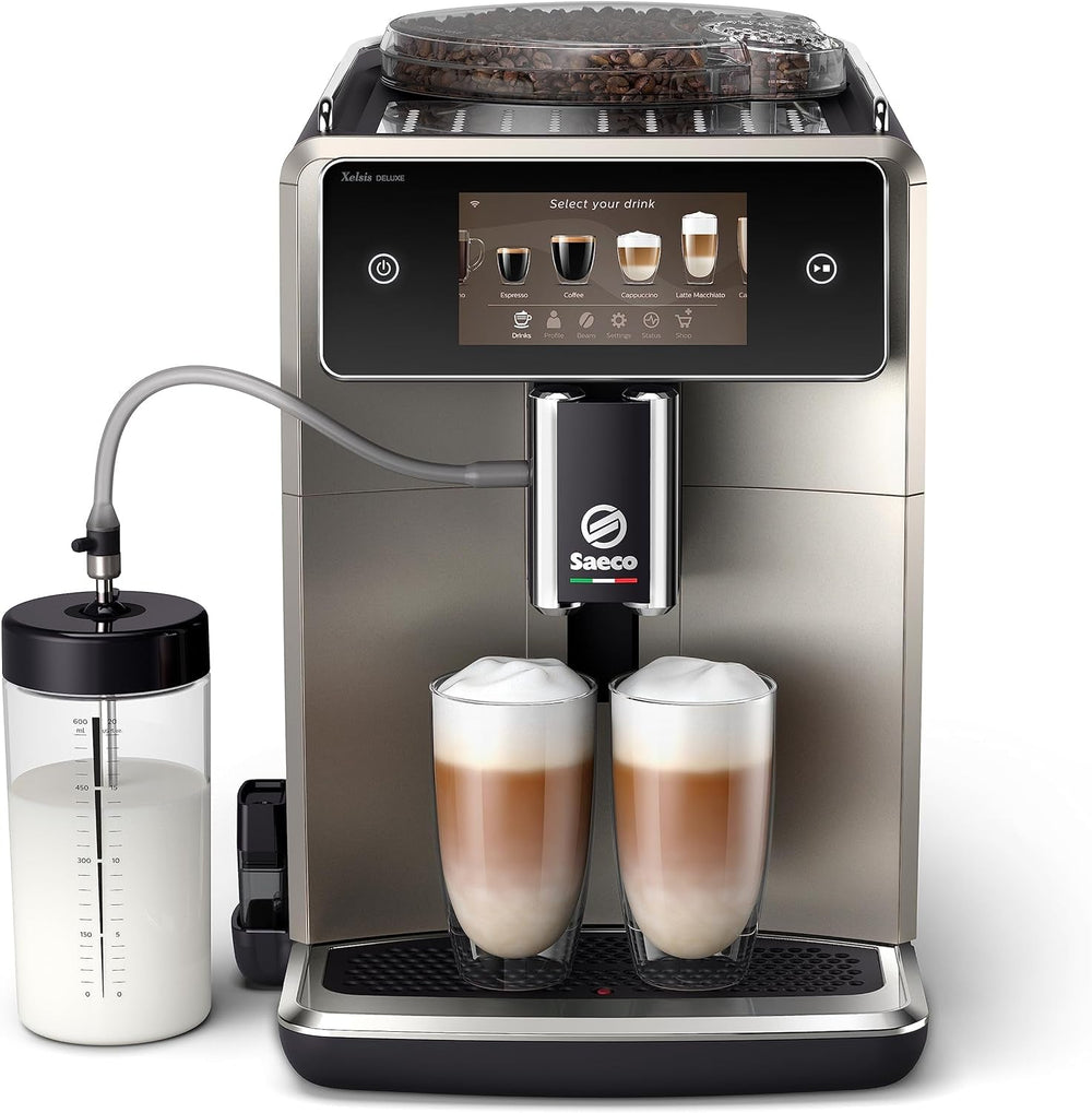 Espressor automat Saeco GranAroma – 14 specialități de cafea, afișaj color intuitiv, 4 profiluri de utilizator, râșniță ceramică, 1500 wați (SM6580/10)