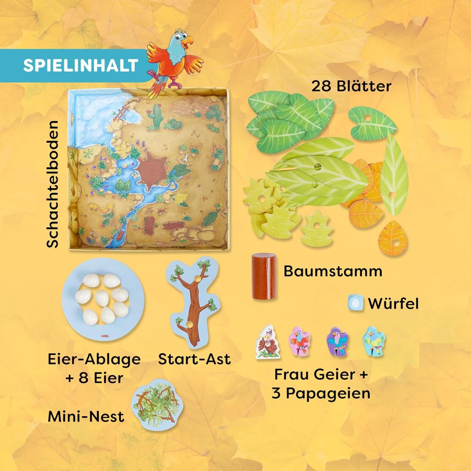 HABA Jaj nekem, Lady Eagle! – Izgalmas fészeképítő fa ügyességi játék 3 éves kortól – 2011720001