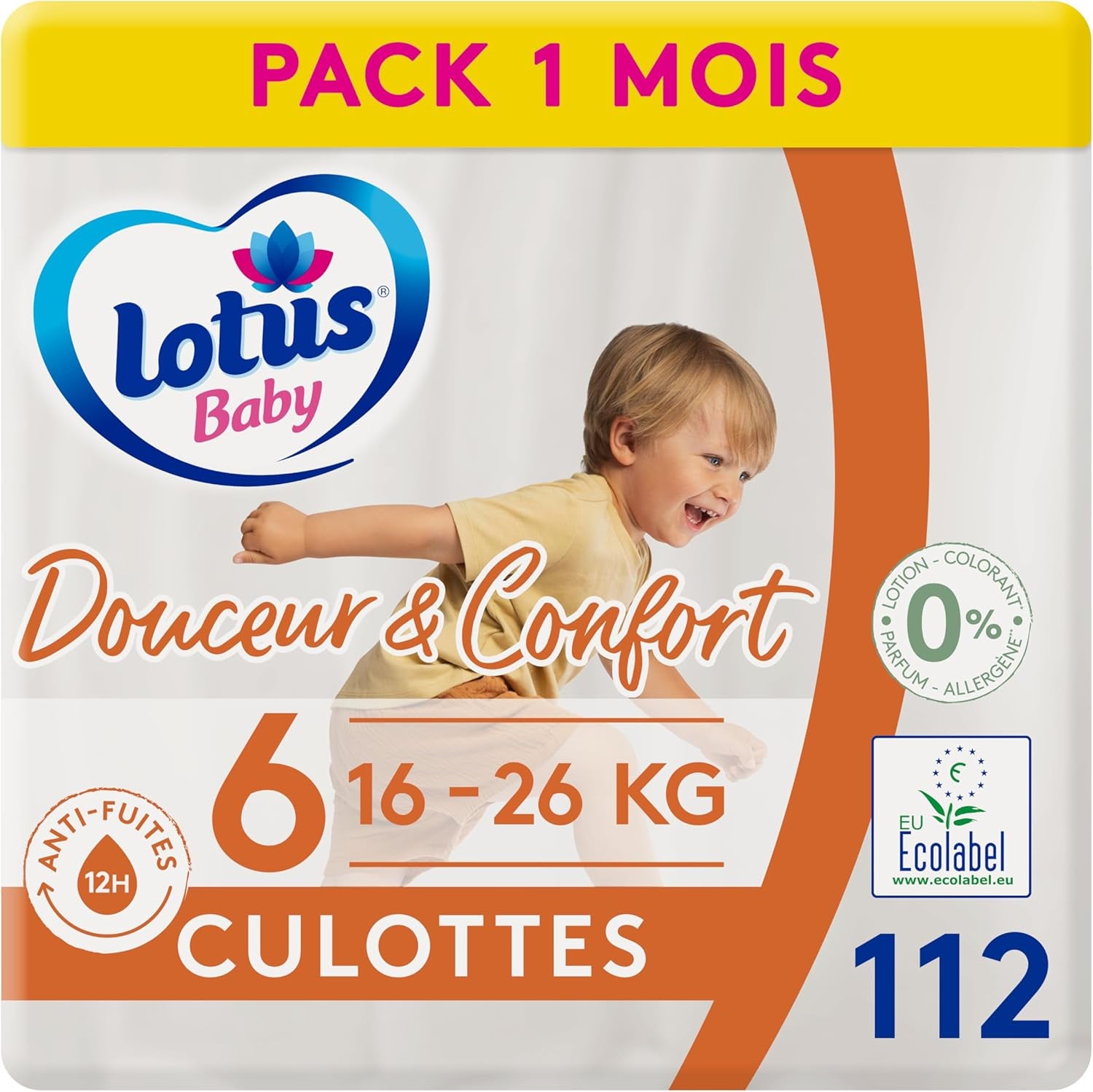 Douceur Naturelle - Bugyi, 6-os méret (16-26 kg) 1 hónapos csomag - 112 bugyi