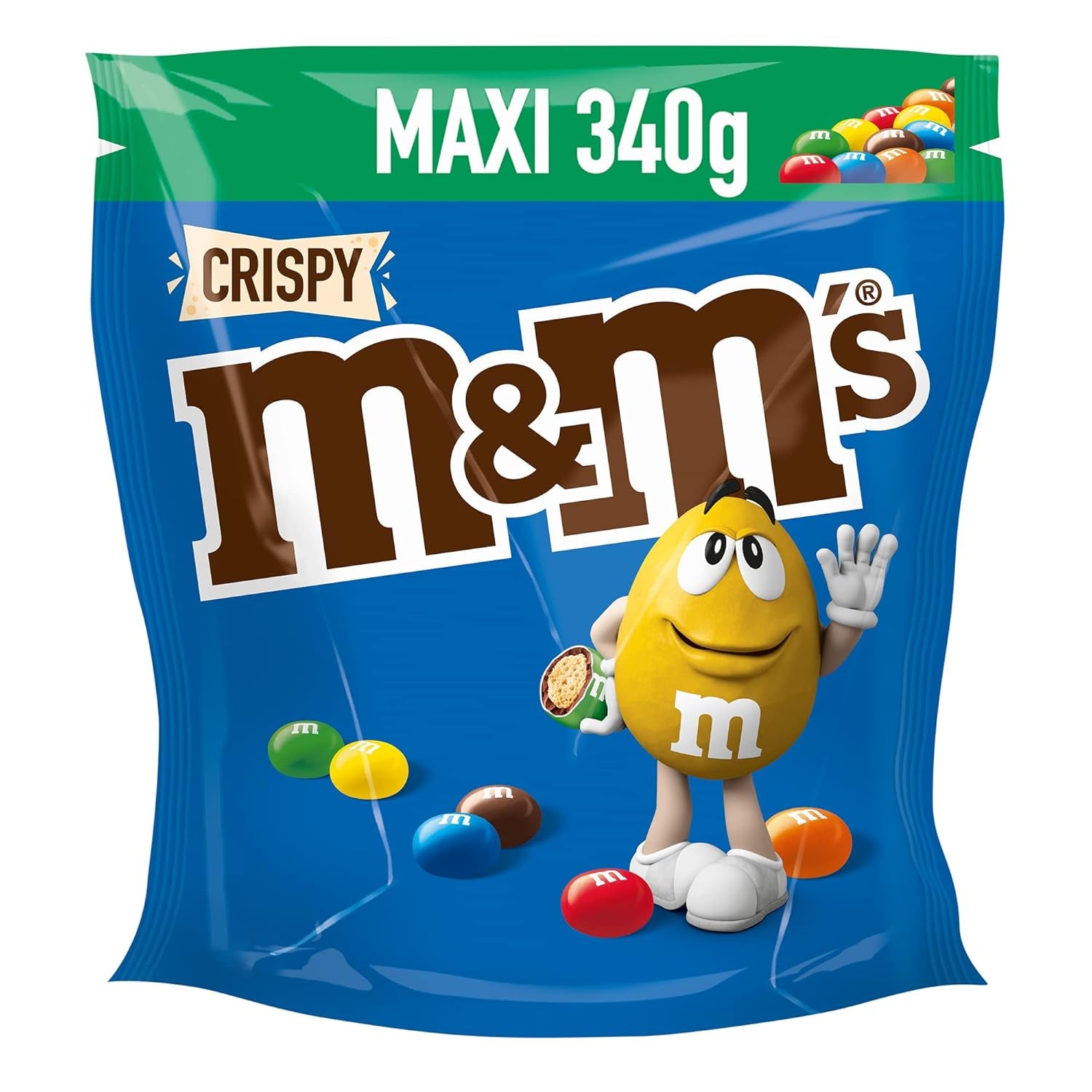 M&M'S Ropogós csokoládé chips ropogós maggal Naty Shop Crispy Chocolate Candies 340G