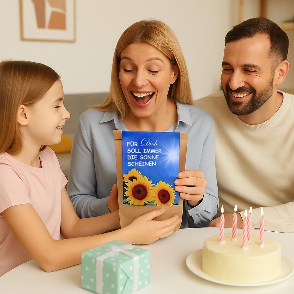 Ajándék nőknek - Süssön mindig a Nap Neked - Napraforgótermesztő készlet, Ajándékötlet meglepetéstáska, Ültetőkészlet