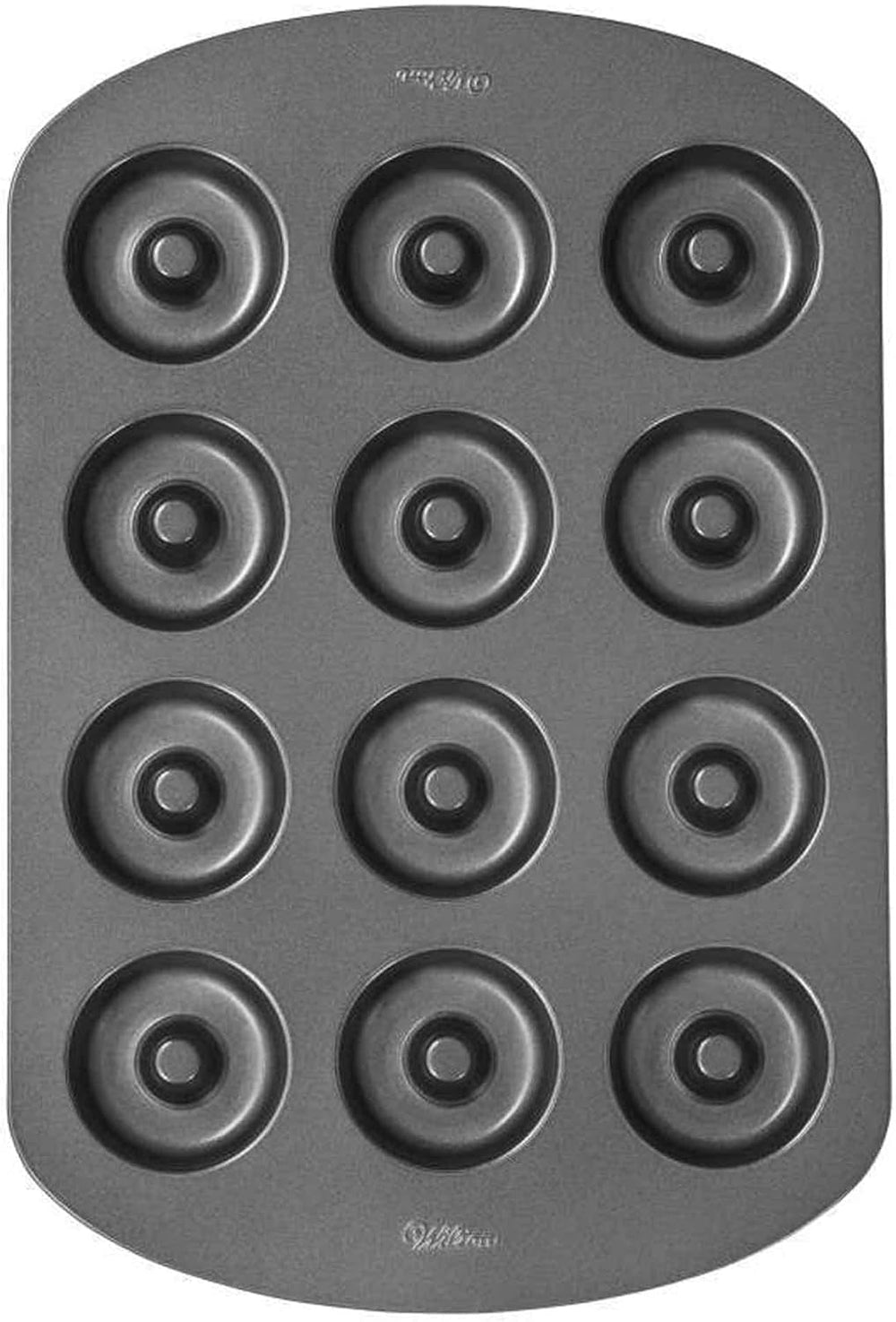 Wilton Donut-Backform Mit 12 Mulden Donutform, Hochwertige Donut Backform Mit Antihaftbeschichtung Für 12 Mini-Donuts, Spülmaschinenfest Formák és tálcák sütéshez Naty Shop